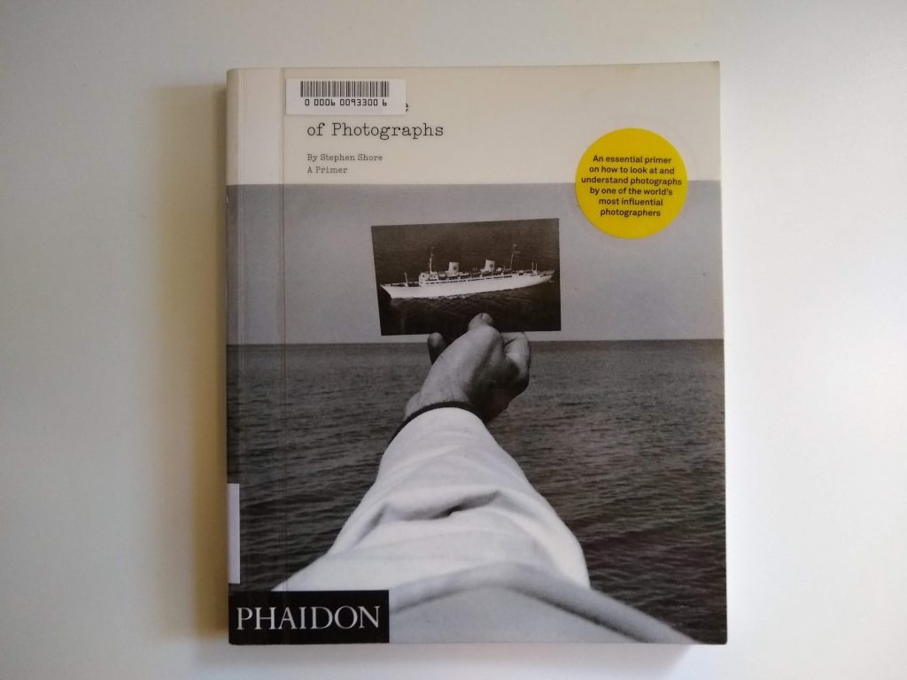 Image of the Front Cover of The Nature of Photographs by Stephen Shore for a Book Review on Notes of Oak Literary Blog