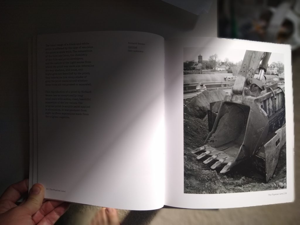 Photo of sample pages from The Nature of Photographs by Stephen Shore for a book review