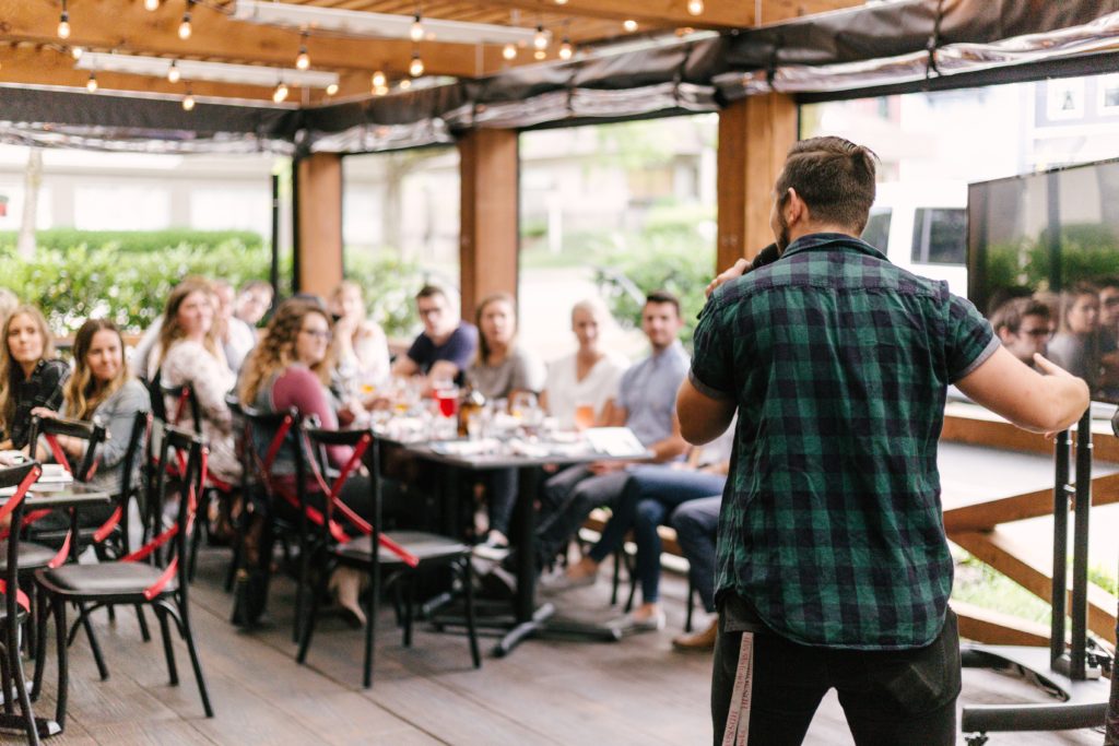 Image of an Open Mic Live Poetry Reading Performer