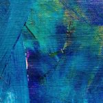 Image of ekphrastic poetry inspiring blue abstract art