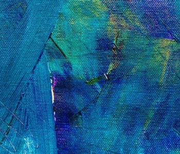 Image of ekphrastic poetry inspiring blue abstract art