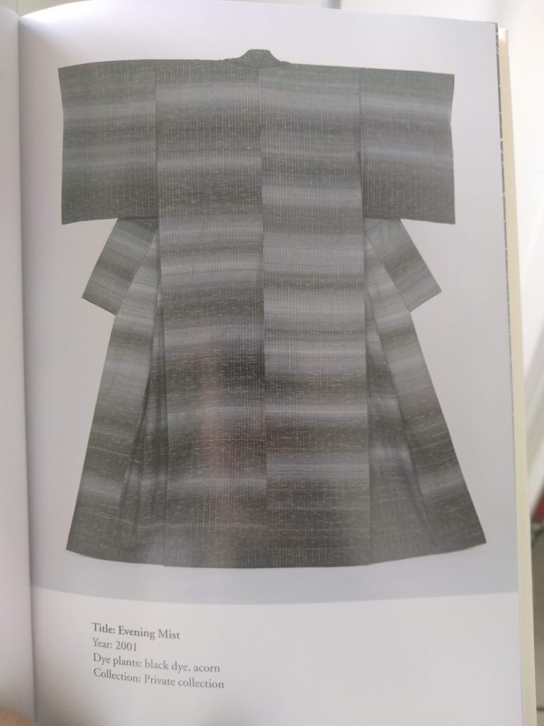 Photo of black and grey kimono by from the Music of Color book by Shimura Fukumi