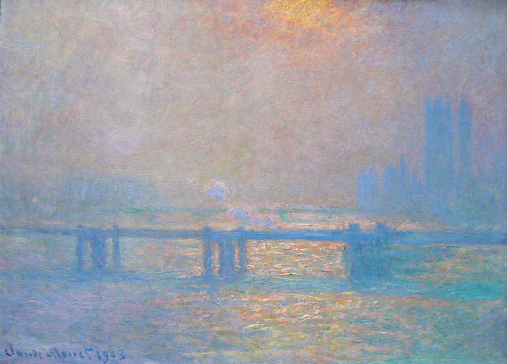 Image of Claude Monet's Painting Charing Cross Bridge from David Kastan's Book On Color