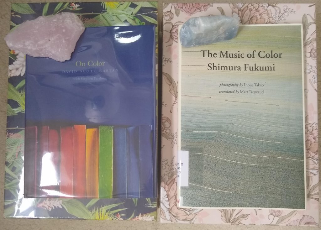 Book Review Photo of On Color by David Scott Kastan and Stephen Farthing and The Music of Color By Shimura Fukumi