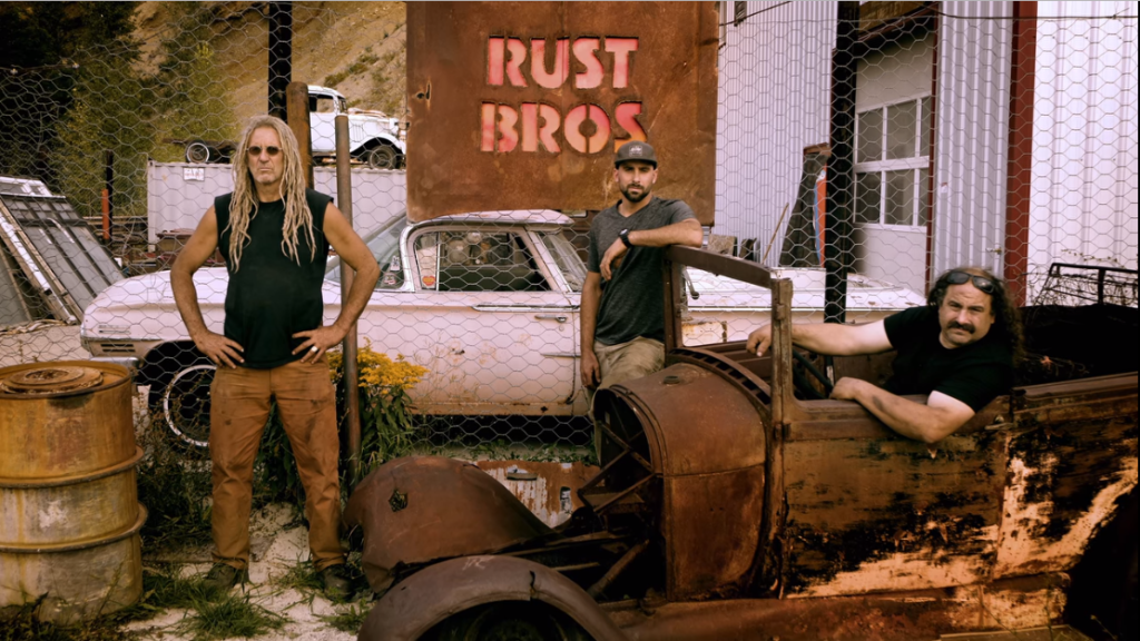 Photo of Mike Hall, Connor Hall, and Avery Shoaf from Rust Valley Restorers show.