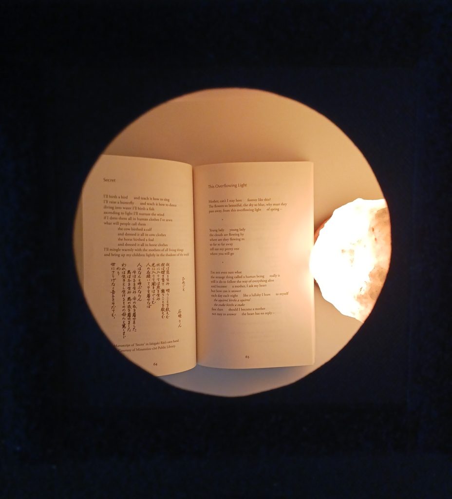 Poem This Overflowing Light from Rin Ishigaki's book of selected poems published in 2022.